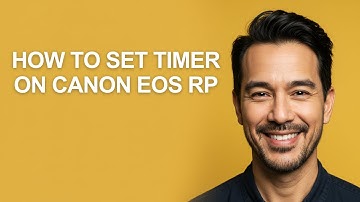 How to Set Timer on Canon Eos Rp - KevinHowTo