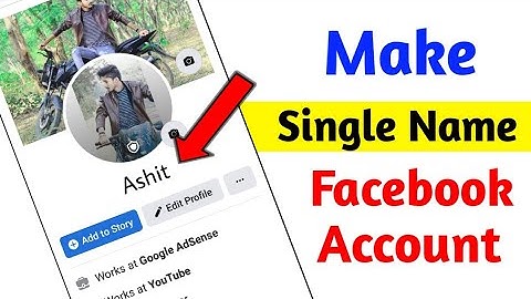 how to one name on facebook |facebook single name 2022 |facebook pe stylish single name kaise likhe