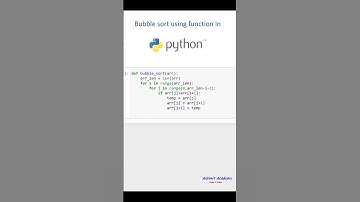 Bubble sort using function in Python