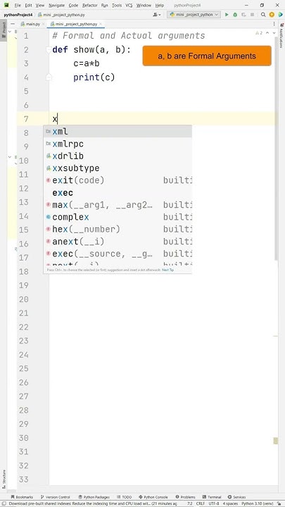 Formal and Actual arguments in python| python tutorial 94| | python ...