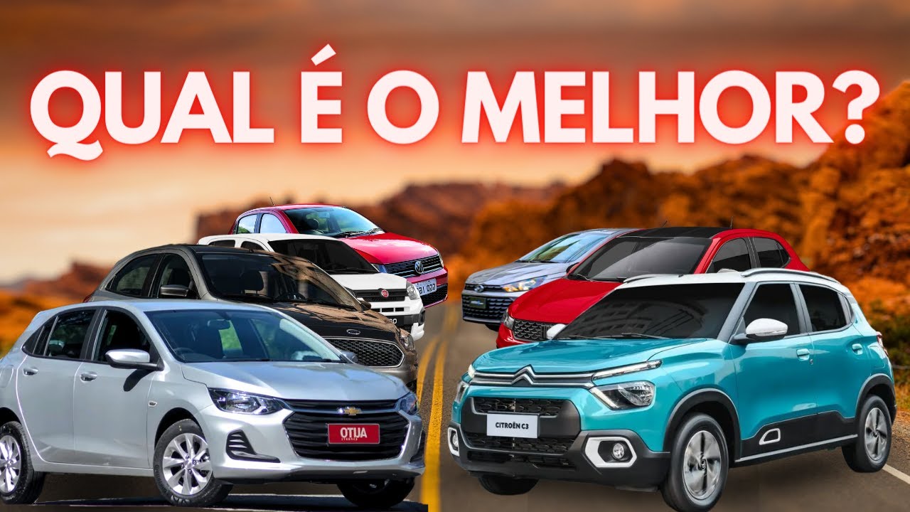 Qual melhor hatch compacto 1.0? Uno x Argo x Gol x Ka x C3 x HB20 x Onix!