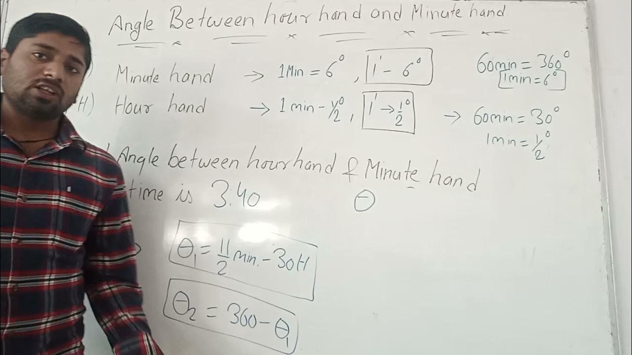 clock part 1 (how to find angle between hour hand and minute hand