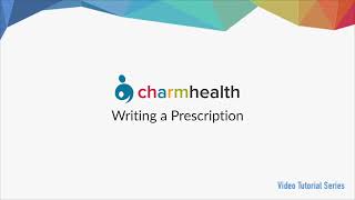 Writing a Prescription