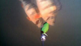 Рыбалка на Спиннинг с Подводными камерами! Атака Щуки и Окуня на воблер! Подводная съемка