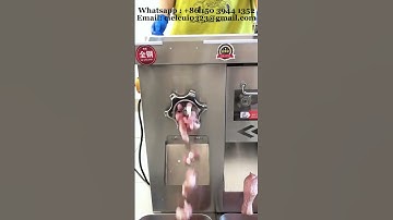 Automated meat mincing and slicing machine, one machine with two uses #meat #grind #slice