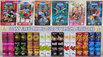 Big Duos 5" Sony Vinayaga FIreworks vs Vanitha Fireworks 5" Sky shots -  Sivakasi crackers testing