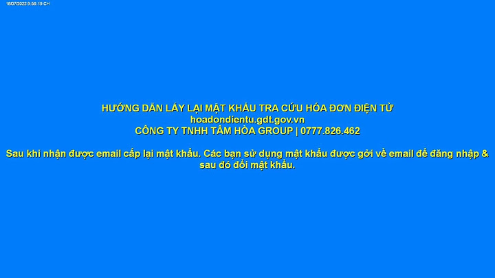 Cách lấy lại mật khẩu trên trang hóa đơn điện tử