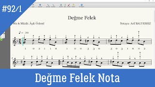 Ders 92/1 Değme Felek Nota Dersi Resimi