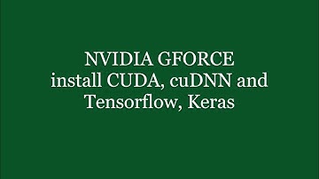 How to install CUDA, cuDNN, Tensorflow, keras for Deep Learning , CNN , kernel dead error / Part-1