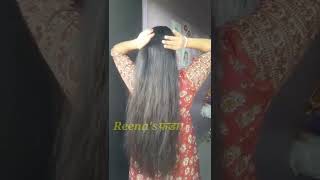 Dry Hair Combing & Middel Clip Hairstyle Sफड