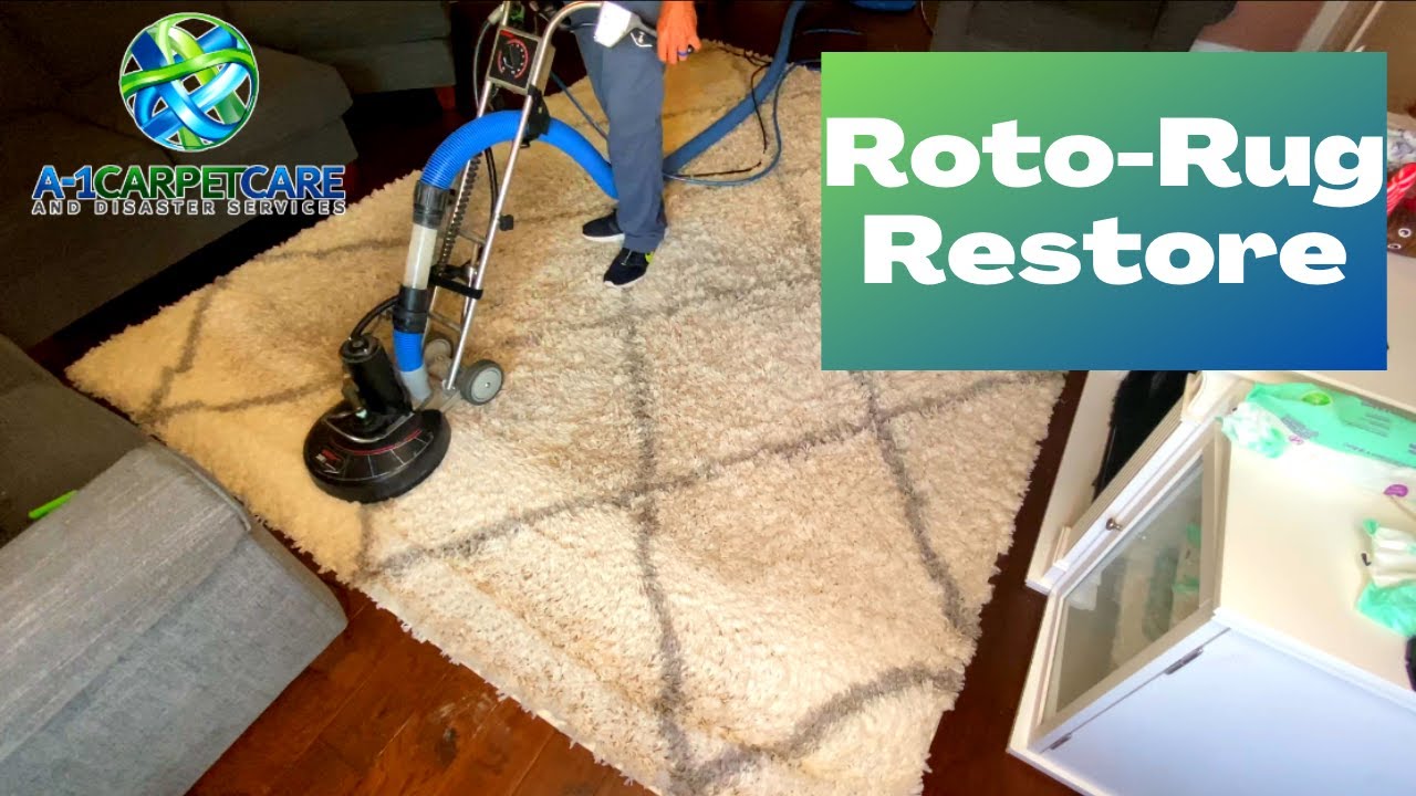 Heavily Soiled Synthetic Rug Gets A InHome Restoration Cleaning