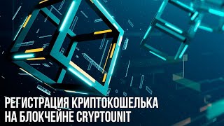 Инструкция по регистрации кошелька на блокчейне Cryptounit