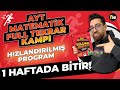 1 Haftada AYT Matematik Bitecek!  | AYT Full Tekrar 7 Günlük Hızlandırılmış Program | #sondüzlük