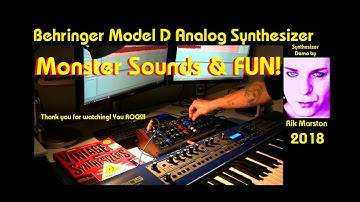 Behringer Model D Monster Sounds & FUN! Analog Modular Synthesizer Minimoog Rik Marston