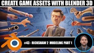Blender Game Assets Modeling Course For Unity Game Engine | #43 Rickshaw 2 modeling 01