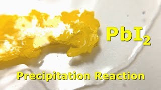 Lead II Nitrate Reaction With Potassium Iodide - Pb(NO3)2 + KI