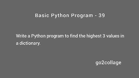 EP 39 | Language Python | Basic Program I go2collage