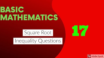 #17  INEQUALITY OF SQUARE ROOT FUNCTION FOR ITT JEE, BEST LECTURE ON SQUARE ROOT INEQUALITY IN HINDI