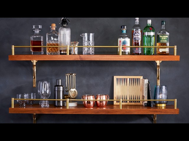 How To Build Easy Bar Shelves - YouTube, image size:640x480