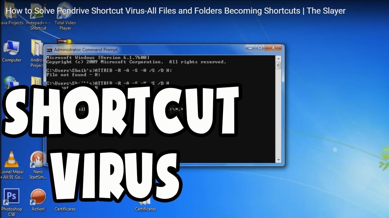 File shortcut. Problem with shortcut. How to show your shortcuts on your Video Tutorial.