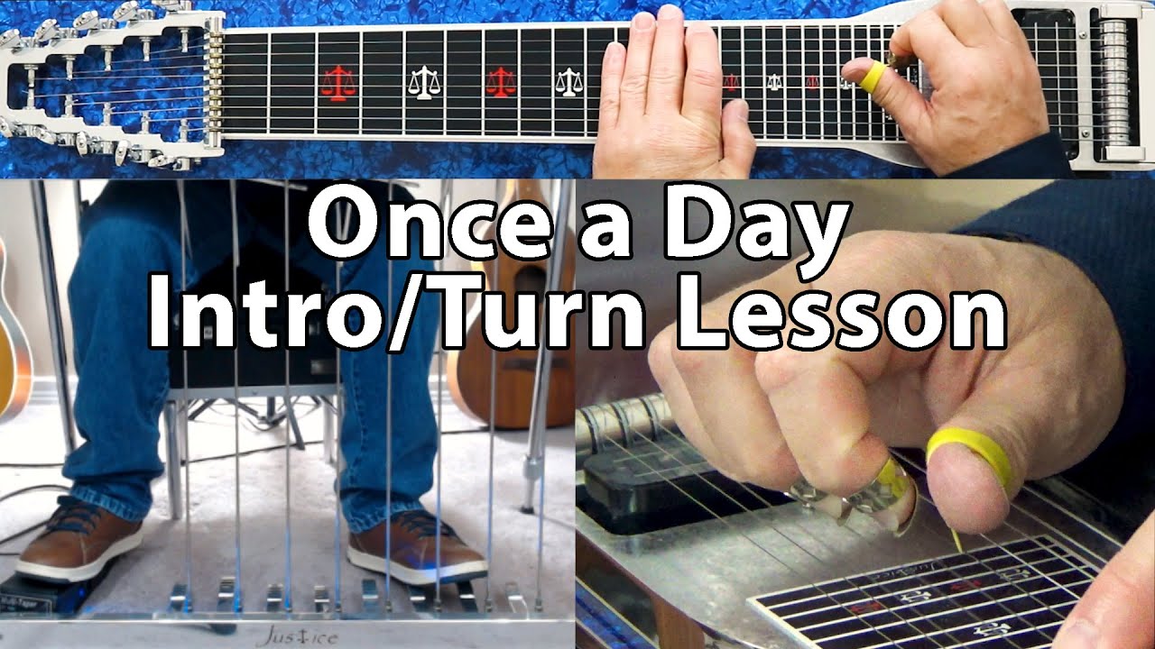 Once A Day Intro/Turn Lesson Pedal Steel Guitar Lesson YouTube