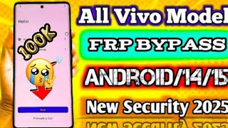 All Vivo Android 15 FRP Bypass 👉 || Vivo android 15 activity launcher Not Working - android 15
