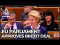 European legislators bid emotional farewell to Britain
