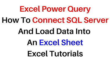 Excel Power Query Connection SQL Server V18 6 Get Data