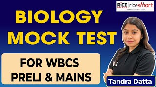 Biology Special Class by Tandra Datta | Mock Test | WBCS 2023 | RICE Education
