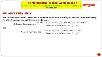 Lesson # 27SC   Probability SC,PSC,JC   by Zahid Hussain
