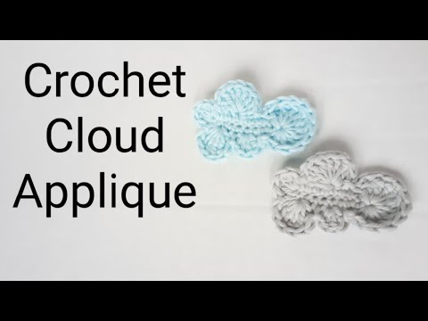 Crochet Cloud Applique CAL, How To Crochet A Cloud Free Pattern #crochetwithcotton