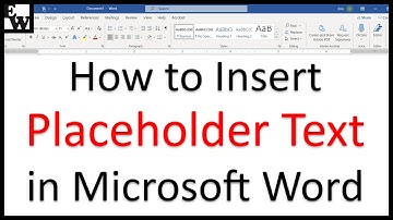 How to Insert Placeholder Text in Microsoft Word (Random & Lorem ipsum)