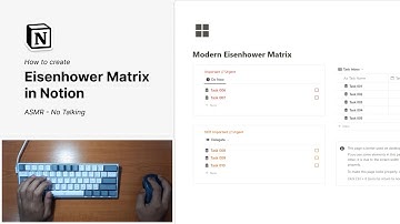 Eisenhower Matrix in Notion - ASMR Notion - No Talking