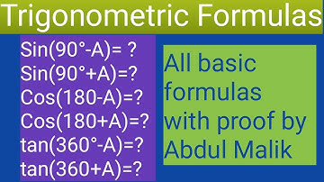 All basic trigonometric formulas | 11th & other competitive exam | Abdul Malik | India |
