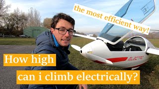 How to fly most efficiently with a FES powered electric glider