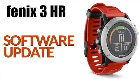 How To Install Software Update (firmware) On The Garmin fenix 3 HR Using Garmin Express