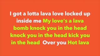 B 52s Lava duet karaoke onscreen lyrics