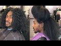 Watch me Press Bari's hair | Client One Year Hair Growth | Silk Press