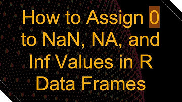 How to Assign 0 to NaN, NA, and Inf Values in R Data Frames