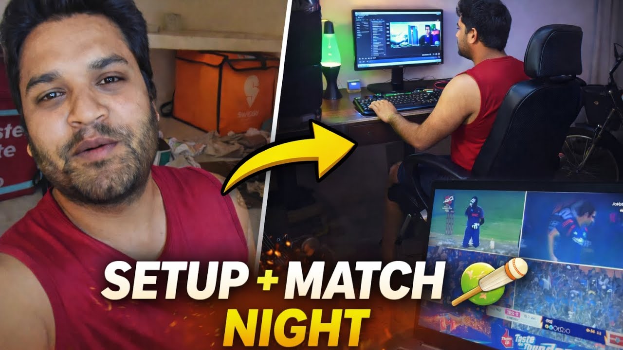 Daily Vlog Day 26 – Studio Setup Begins + India Match Night 🇮🇳🔥