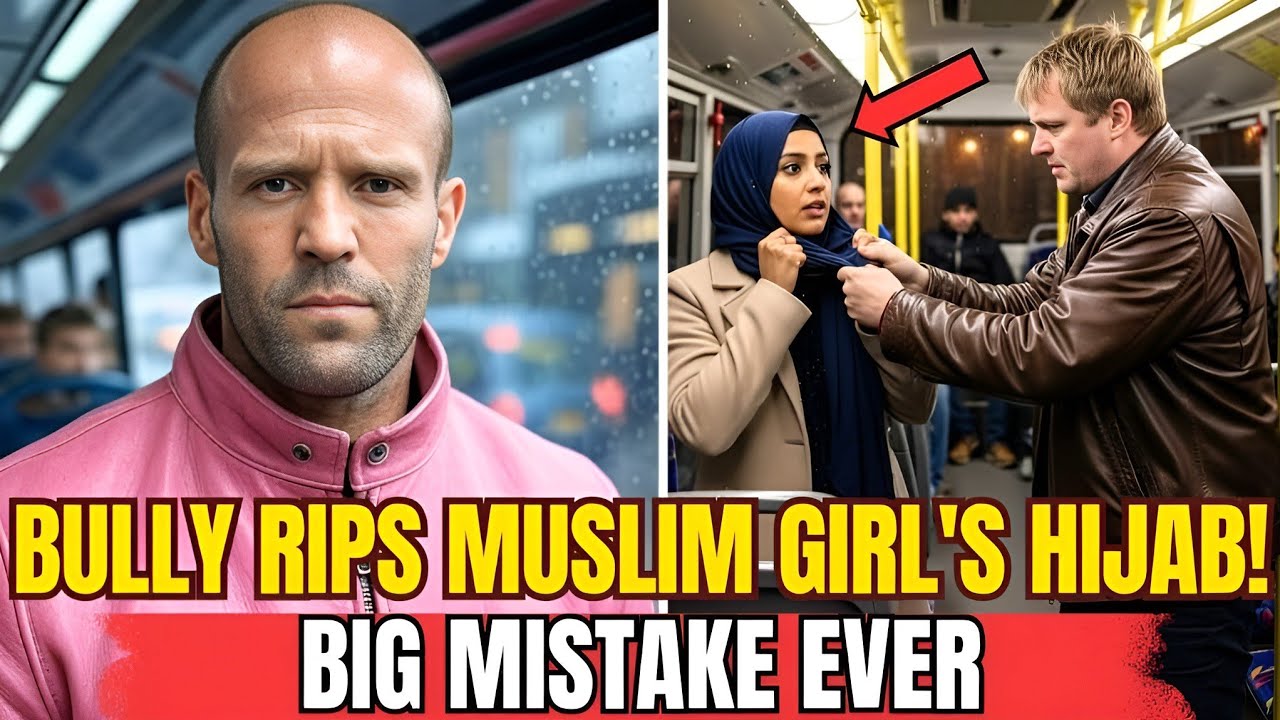 Jason Statham Confronts Bully Who Rips Muslim Woman’s Hijab on London Bus!