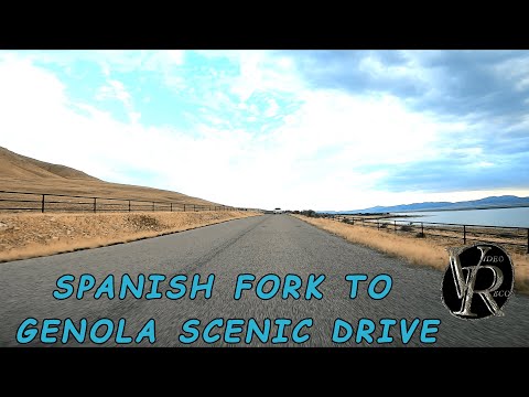 Scenic Sunset Drive Along Southern Utah Lake