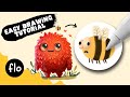 Draw a silly bee in procreate  super easy drawing tutorial