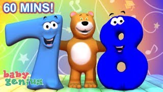 Baby Genius | Animals Zoo Numbers and Counting Songs | Nursery Rhymes 60 Minutes Compilation
