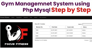 Gym Management System using Php Mysql Step by Step