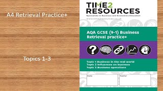 Aqa Gcse 9 1 Business Topics 1 To 3 Rp