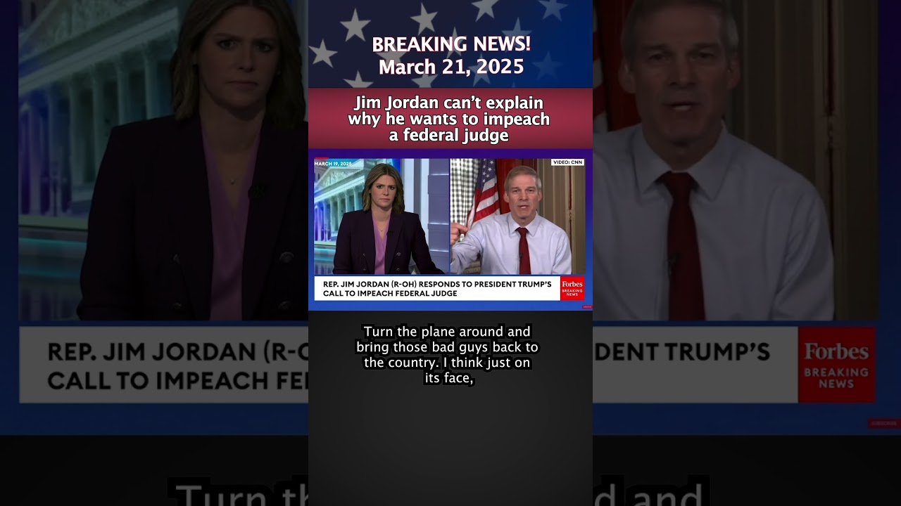 Jim Jordan (R-OH) can't explain why he wants to impeach a federal judge.