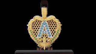 3D CAD Pendant With Letter A video