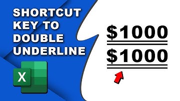 Shortcut key for double underline in Excel