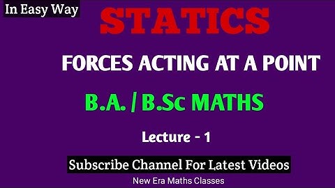 STATICS || Forces Acting at a Point ||MAGNITUDE AND DIRECTION OF RESULTANT || B.A./B.Sc Maths